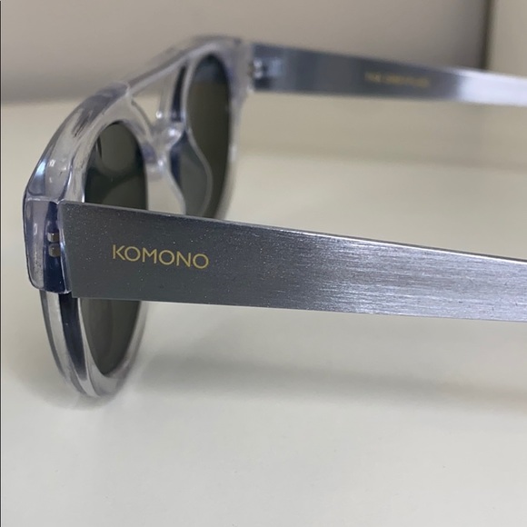 Komono Womens Sunglasses NEW Round Dreyfuss clear silver - Picture 16 of 16
